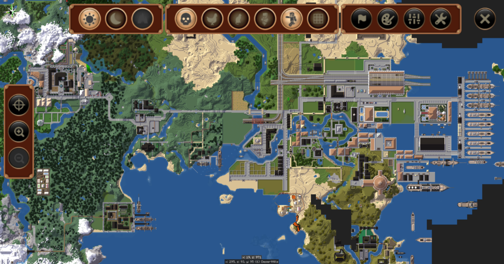 Carte de villes géantes construites sur Minecraft