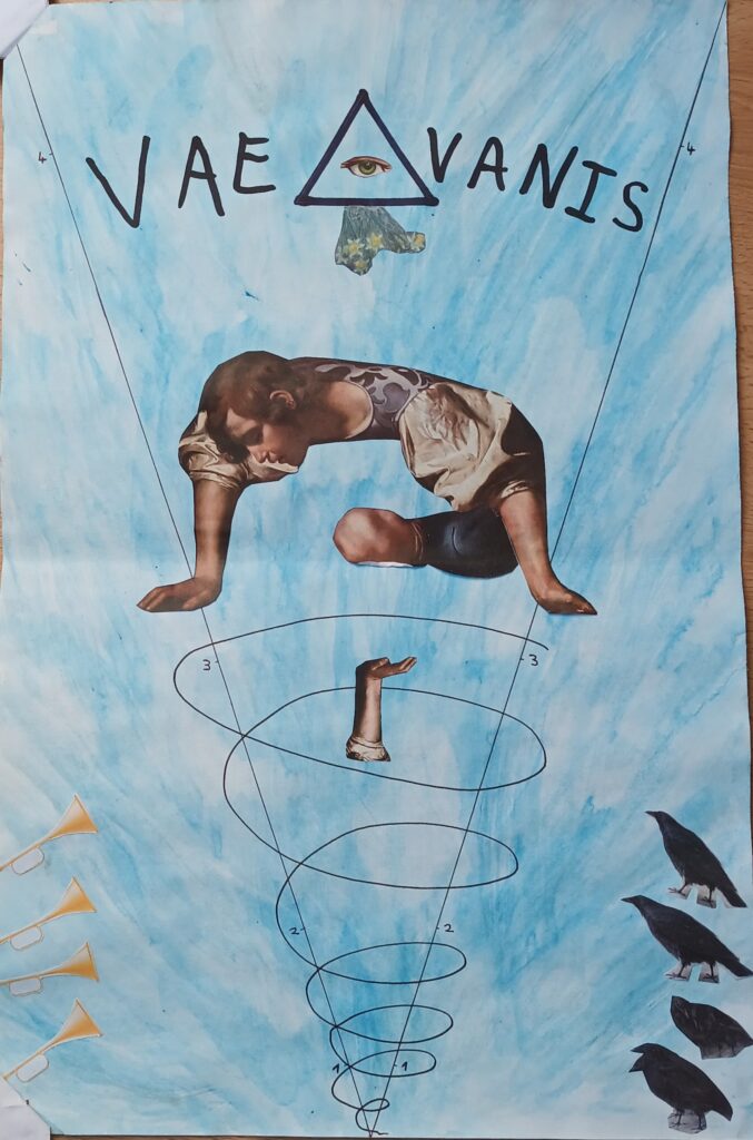 Le destin de Narcisse - Collage dans le style d'Alessandra Roccasalva