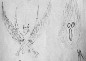 Dessins de Corentin GEORGES (collège) - Petits monstres 1